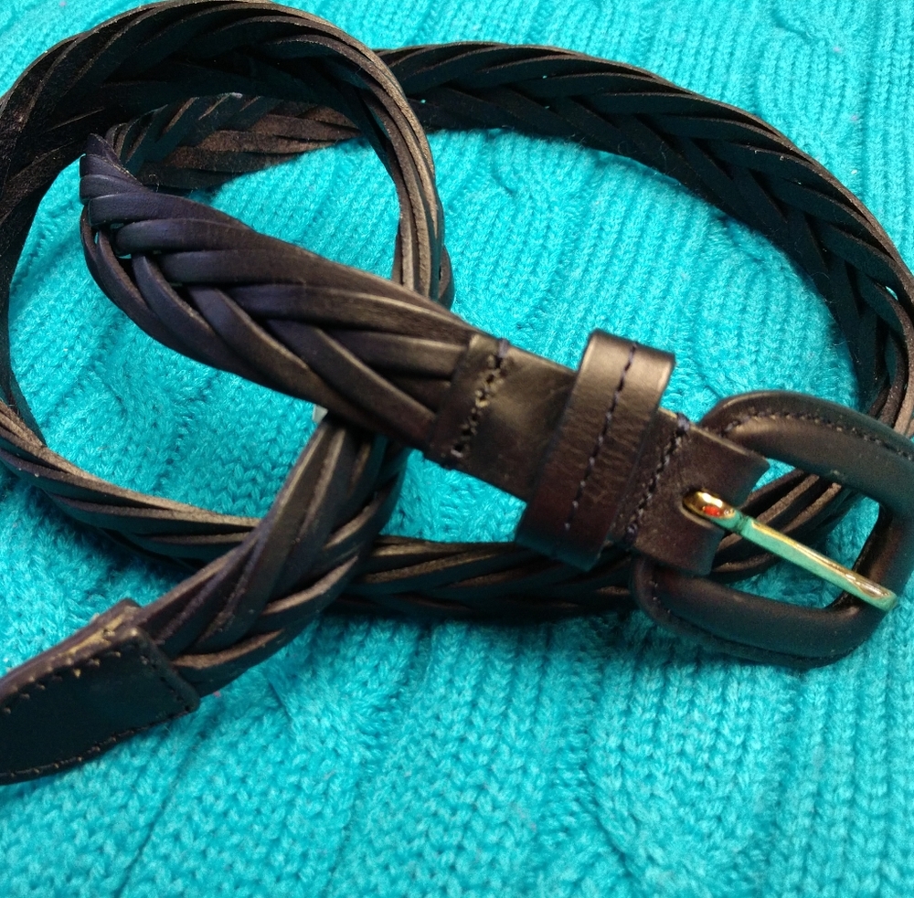 NWT Talbot's Braided Leather Belt